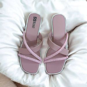 Pink Block Heel Sandals