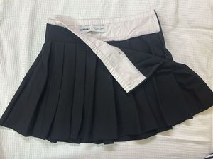 Black Pleated Mini Skirt