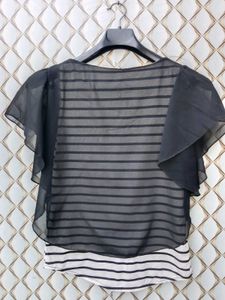 New With Tag Korean Striped Pochu Top