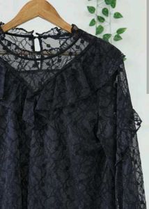 Elegant Black Lace Top