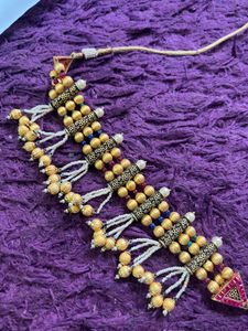 Ethnic Beaded Necklace &amp; Earring Set