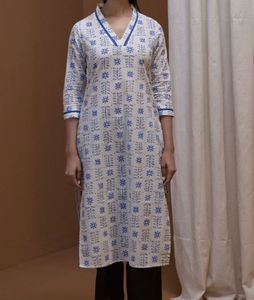 Anayna White And Blue Kurta - Size XS