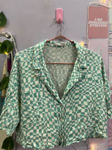Shirt Style Crop Top