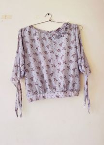 Floral Cold Shoulder Top