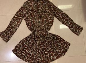 Giraffe Print Mini Dress