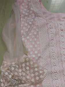 Pink Embroidered Kurti