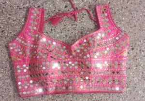 Beautiful Heavy Mirror work Party Wear Blouse