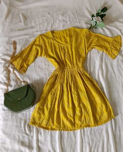Yellow Short Kurti /Dress