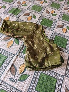 Olive Green Patterned Fabric
