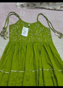 Green Embroidered Kurta Set