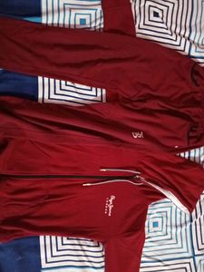 Red Pepe Jeans Hoodie With Free Lower