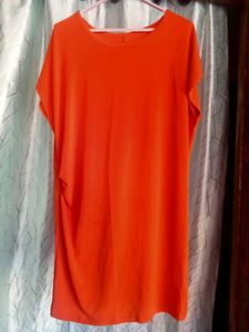 Vibrant Orange T-Shirt Dress