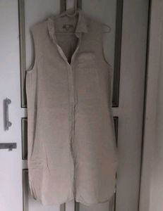 Sleeveless Shirt Dress