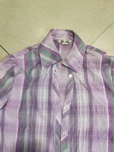 Lavender Half Sleeve Shirt Woman