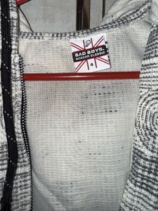 Boys Patterned Zip-Up Hoodie