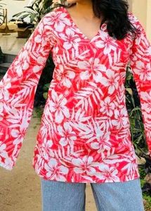 Gulnaar Kurti Floral Pink