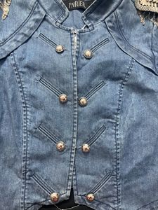 Imported Women Denim Cropped Jacket