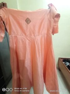 Peach Colour Long Gown