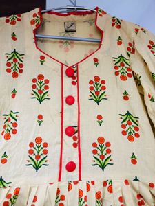 Floral Print Kurta