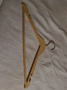 10 wooden look plastic hanger