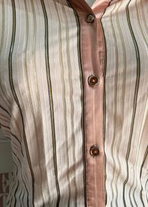 Peach Striped Shirt