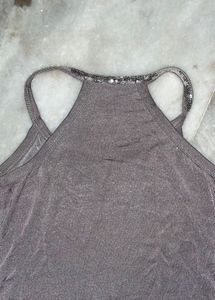 Gray Sleeveless Top