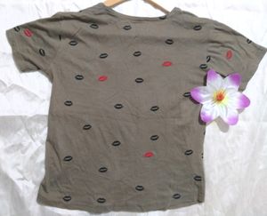 EMBROIDERED OLIVE TOP 💯❣️