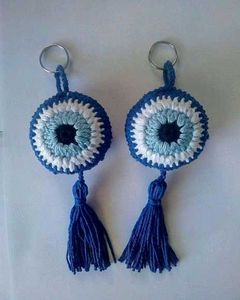 Evil Eye Crochet Keychains (1 pc)