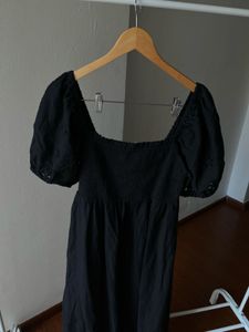 NEW LOOK Black Puffed Sleeve Maxi Dress