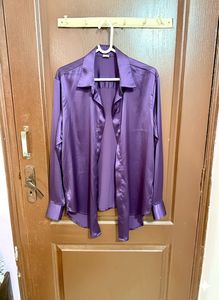 Purple Satin Shirt