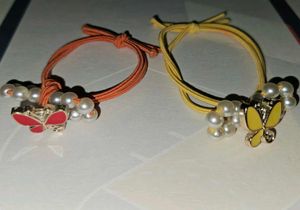 Pearl Charm Hair Tie Set 🍊⭐