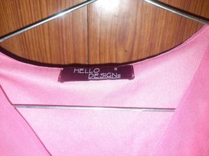 Hellodesign Pink Chiffon Overlay Maxi Dress