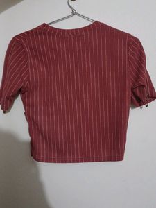 Light Red Crop Top !!