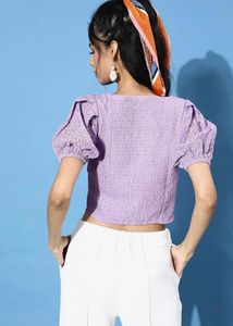Chic Lavender Crop Top