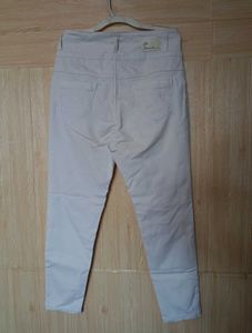 White Jeans 3 Button For Women