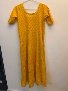 Yellow Flare Full-length Kurti