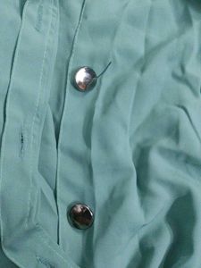 Sea Green Top With Bow Detail