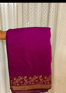 Purple Floral Saree