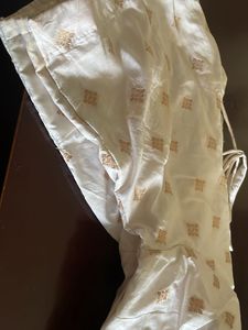White Silk Blouse 32-34 , Light Stains