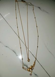 Gold-toned Necklace And Rings