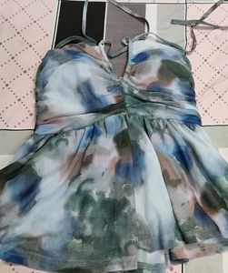 peplum haulter neck top 🌿