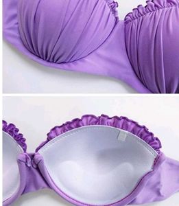 Lilac Ruffle Bikini Top