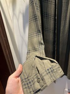 Olive Plaid Button-Down Shirt