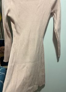 Full Sleeves Pink Dress