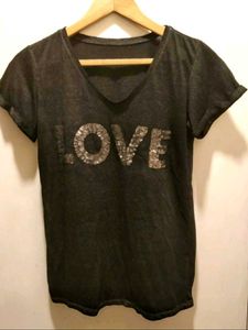 LOVE Sequin Graphic Tee
