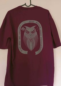 Men Brown T Shirt Oversided