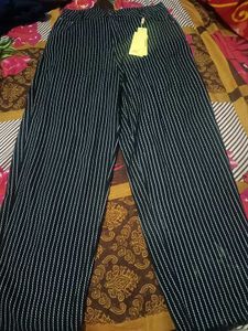 Striped High-Waisted Trousers