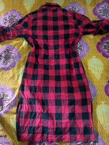 Red &amp; Black Plaid Dress