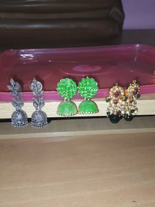 Earrings Jhumkas Set
