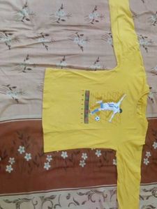Yellow Football T-Shirt (full sleeve)